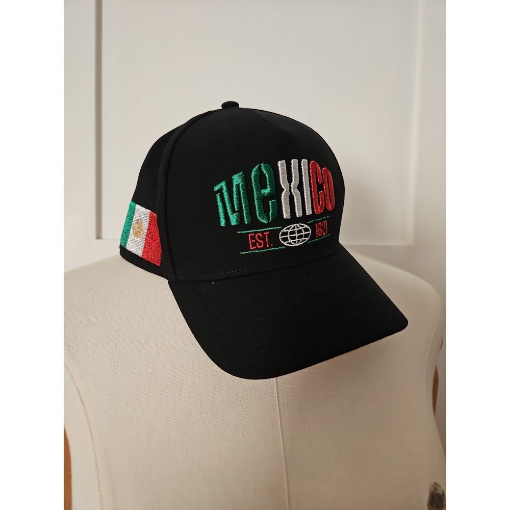 Lids Worldwide Collection Mexico Snapback Hat Black Embroidered Men's OSFM